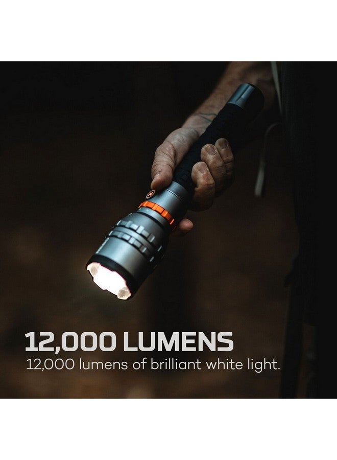 نيبو دافنشي كشاف قابل لإعادة الشحن مع قرص اختيار الأوضاع المغناطيسي 12000 لومن رمادي وأسود 11.55 x 1.345 x 1.345 ملم NEB-FLT-1070-G - Image 2